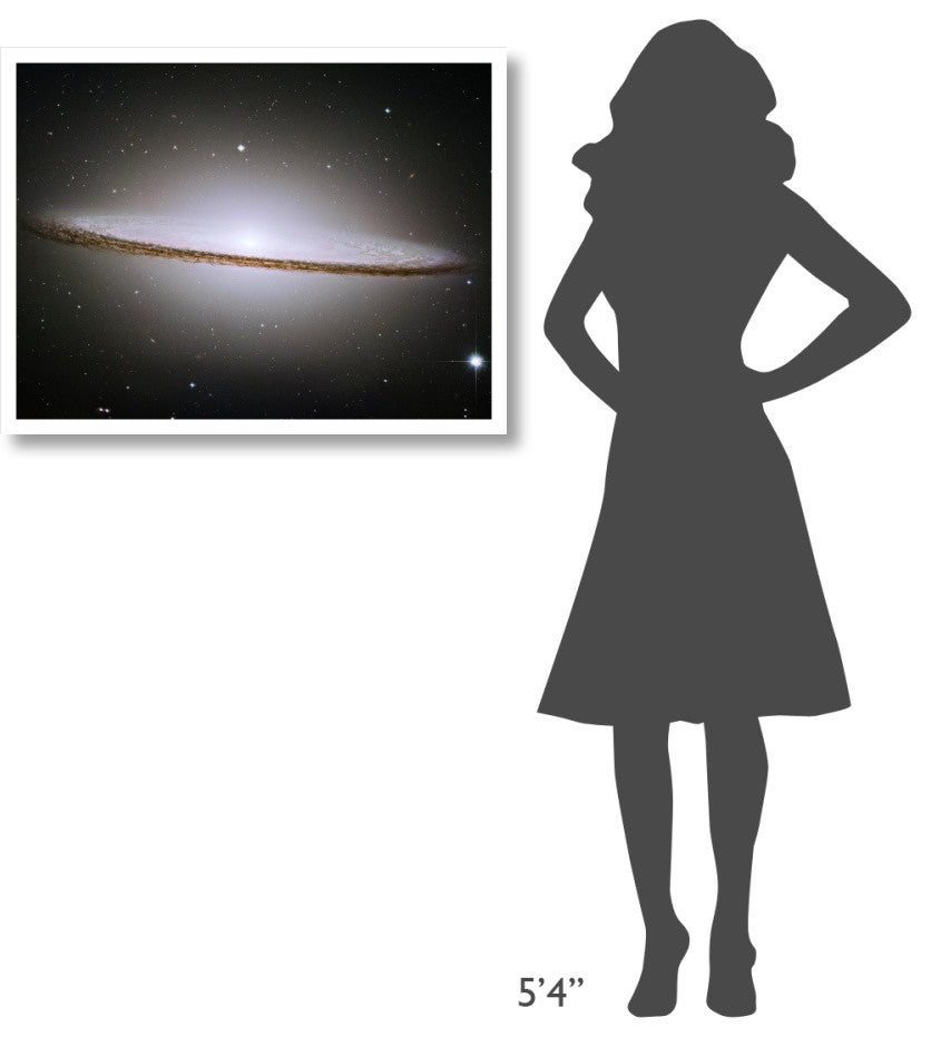 "M104 - The Sombrero Galaxy -  Visible Light" Paper Print by NASA, 34"x26"