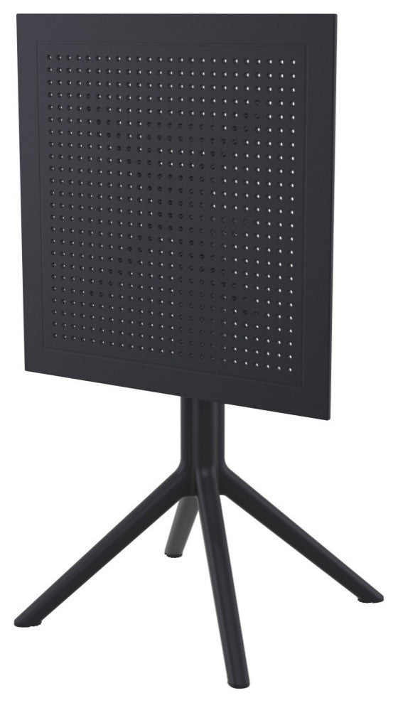 Lucy Outdoor Bistro 3-Piece Set With 24" Table Top Black