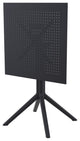 Lucy Outdoor Bistro 3-Piece Set With 24" Table Top Black