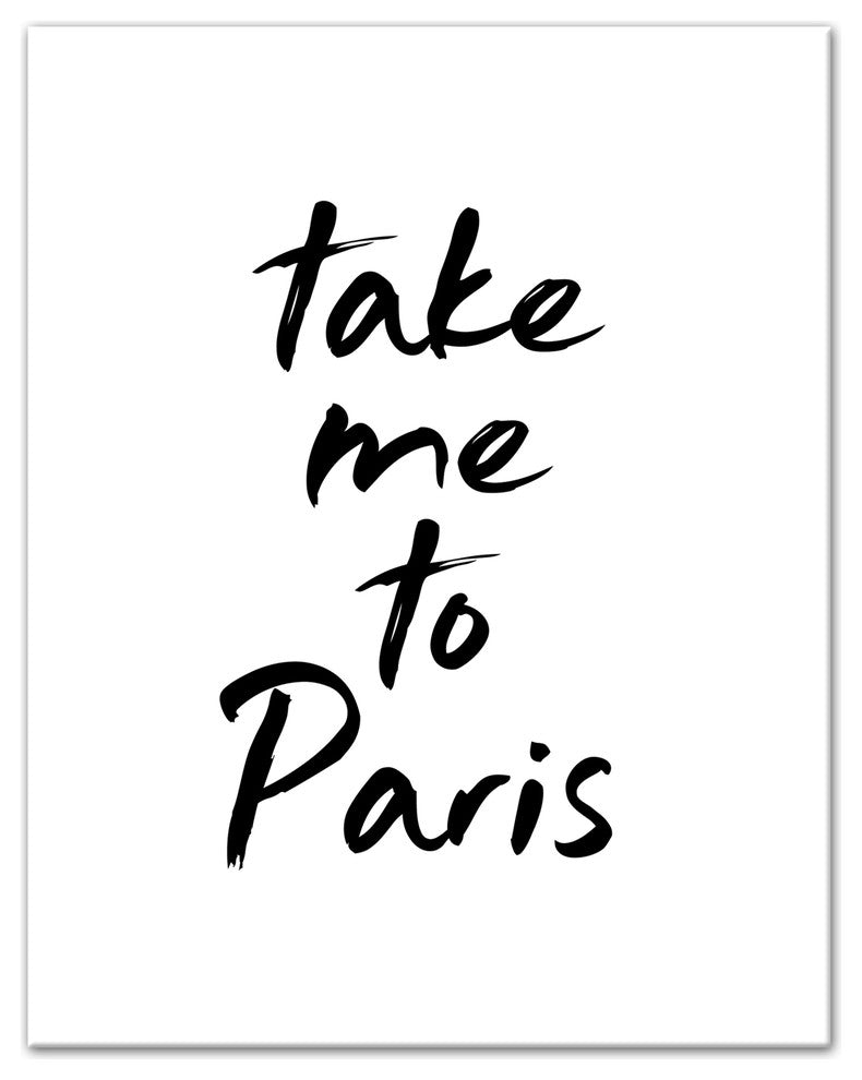 Take Me to Paris 11x14 Canvas Wall Art