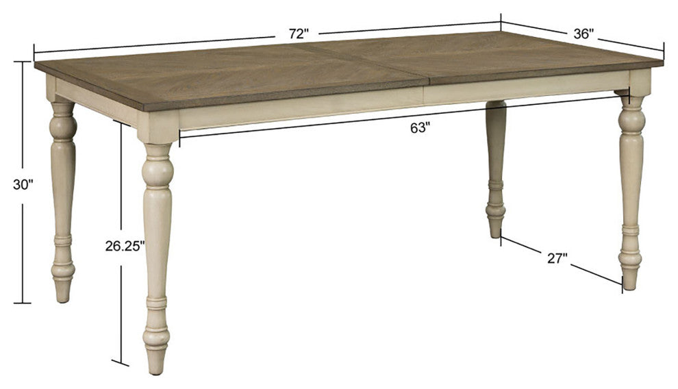 Martha Stewart Fiona Farmhouse Oak Veneer, Dining Table