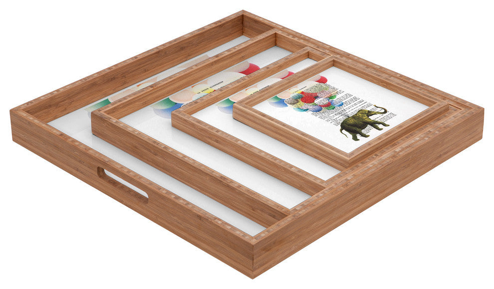 Deny Designs Coco De Paris Flying Elephant Square Tray