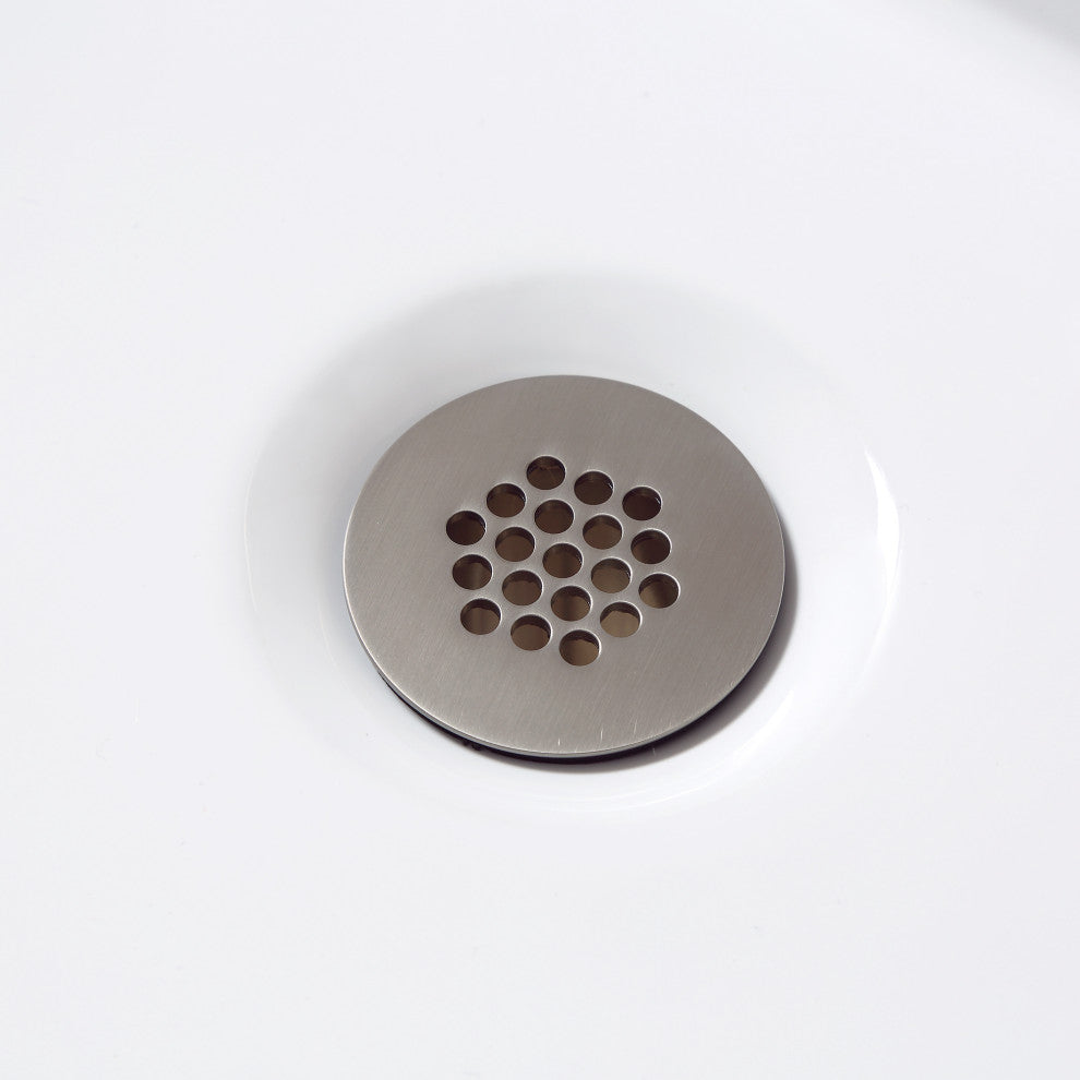Bathroom Faucet Grid Drain Strainer Without Overflow, Brushed Nickel