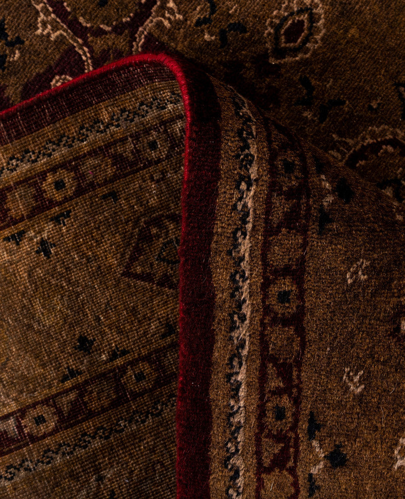 Overdyed One-of-a-Kind Hand-Knotted Area Rug Brown, 4' 5" x 7' 4"