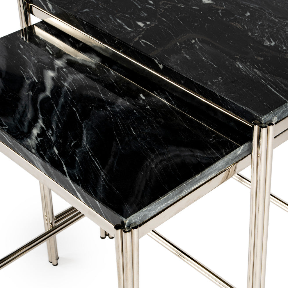 Butler Deguanna Marbel and Metal Nesting Tables