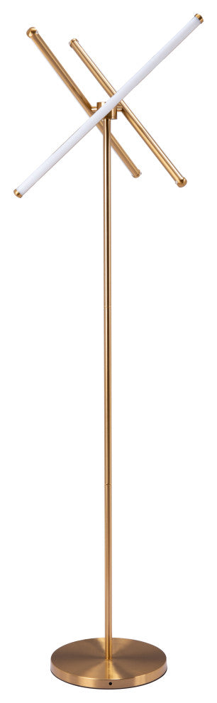 Garza Floor Lamp Brass