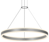 Sonneman 2305 Double Corona 32"W Integrated LED Ring Chandelier - Bright Satin