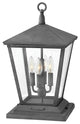 Hinkley Trellis Medium Pier Mount Lantern, Aged Zinc