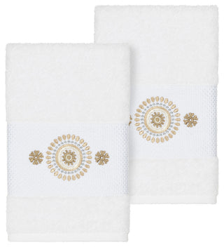 Isabelle 2 Piece Embellished Hand Towel Set