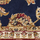 Sariya Transitional Oriental Navy Rectangle Area Rug, 9' x 12'