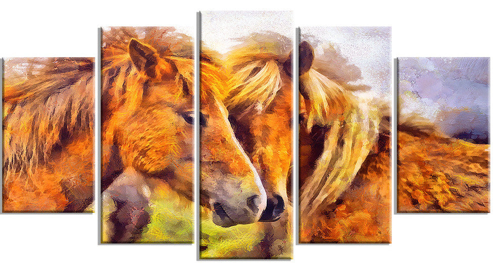 "Loving Horses" Canvas Painting