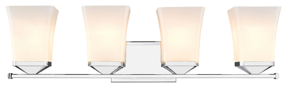 Zlite 1939-4V-CH 4-Light Vanity, Etched Opal