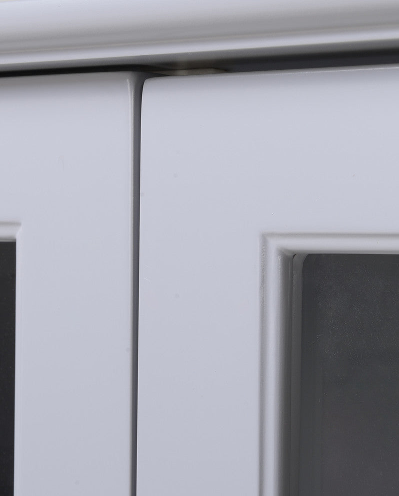 Os Home And Office Dark Gray Glass Door Accent And Display Cabinet