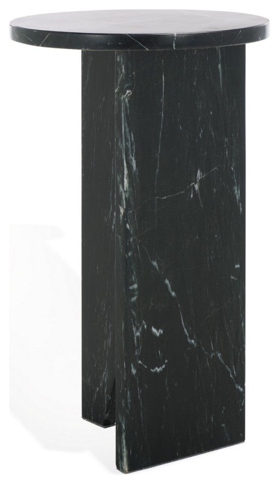 Safavieh Couture Devlin Marble Drink Table, Black