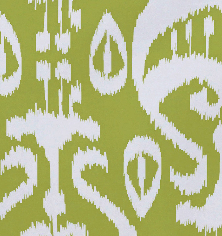 18"x14" Ikat, Geometric Print Placemat, Green, Set of 4