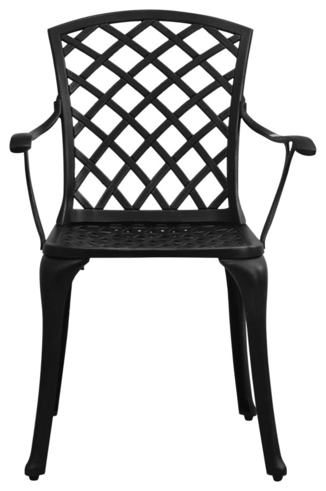 Vidaxl Garden Chairs 2-Piece Set Cast Aluminum Black