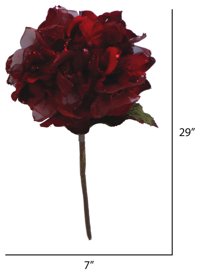 Vickerman O146703 29" Red Velvet Hydrangea Artificial Christmas Stepickm