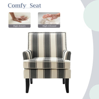 Herrera Classic Armchair With Pattern, Black
