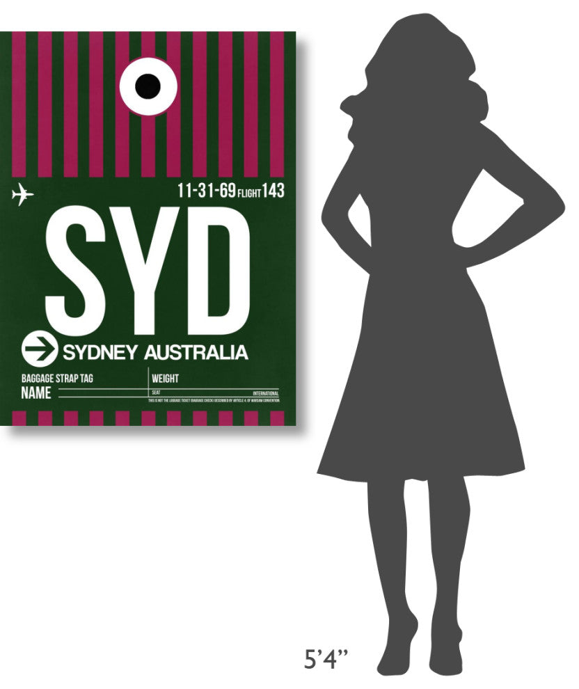 "SYD Sydney Luggage Tag 2" Fine Art Print