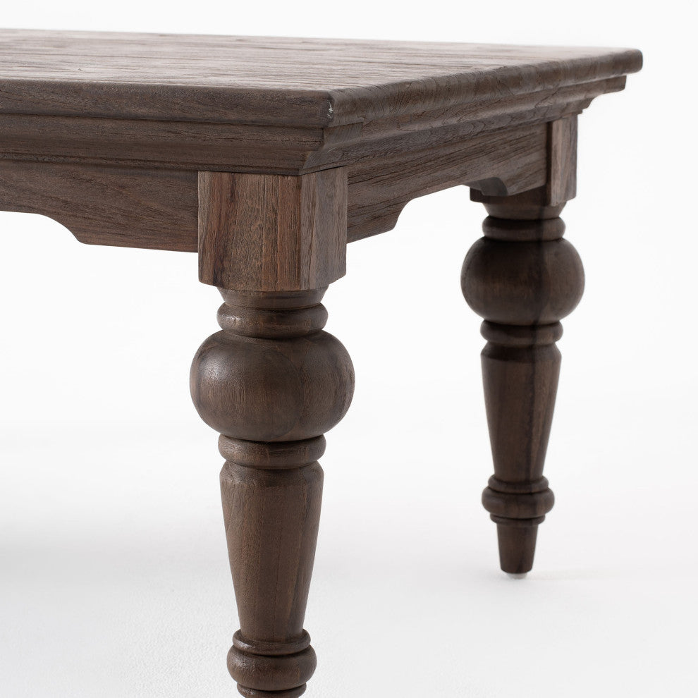 47" Vintage Gray Brown Rectangular Coffee Table