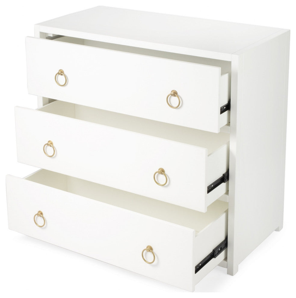 Lark White 3 Drawer Chest