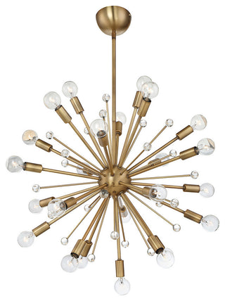 Galea 24 Light Chandelier, Warm Brass