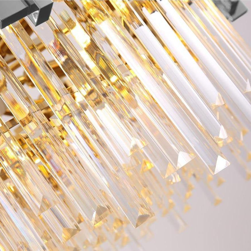 Gio Crystal Chandelier, Polished Chrome, Diameter 40"