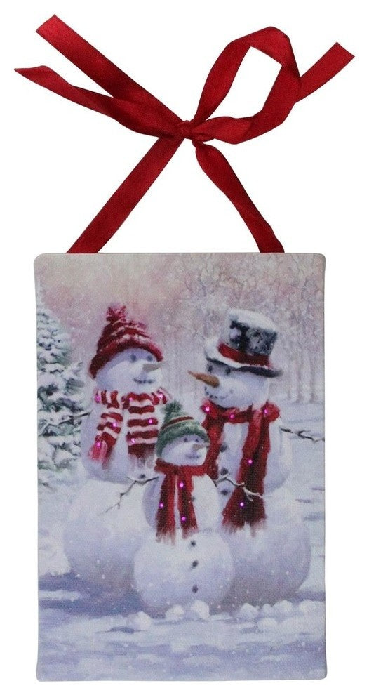 6"x4" Pre-Lit LED "Snowman" Christmas Wall Art Decoration