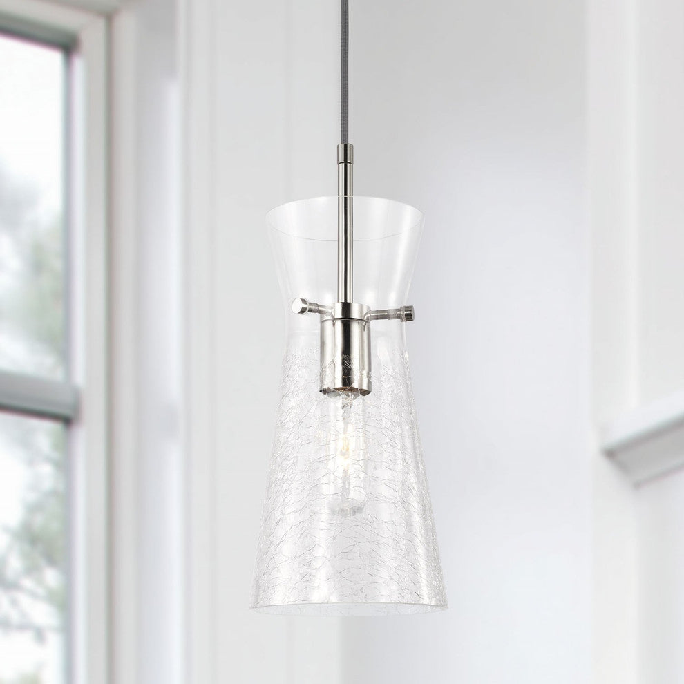 Capital Lighting Mila 1-Light Pendant 342411PN Polished Nickel