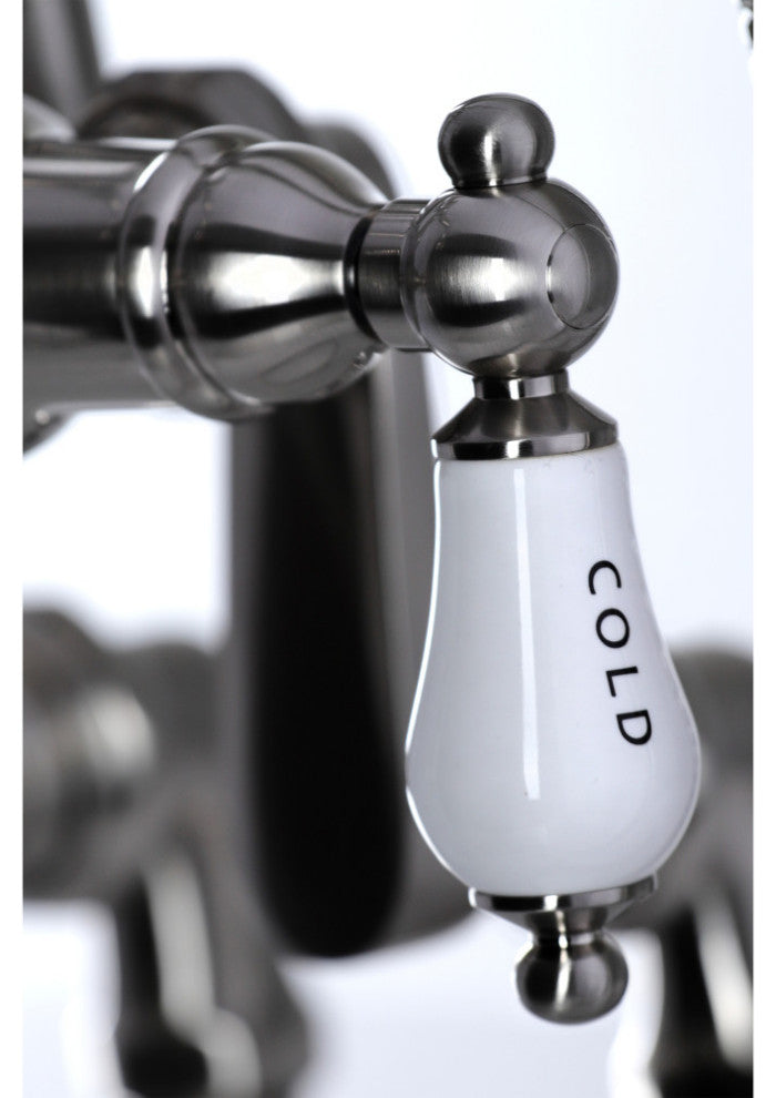 CC6017T8 Clawfoot Tub Faucet With Hand Shower, Brushed Nickel