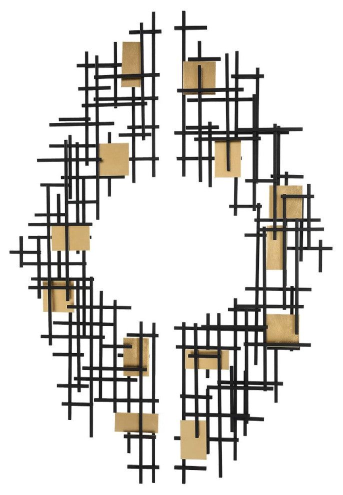 Uttermost Reflection Metal Grid Wall Decor, Set of 2