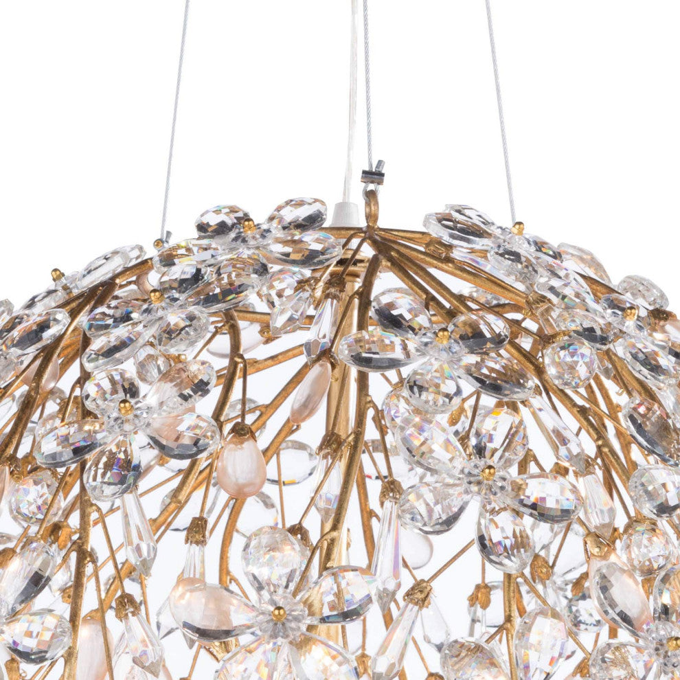 Cheshire Small Chandelier, Gold