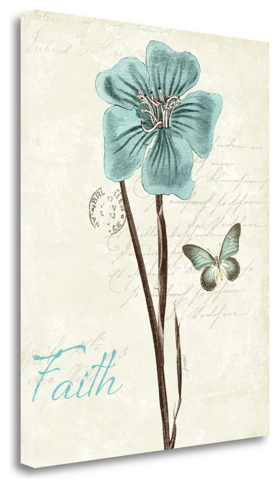 "Slated Blue III Faith" By Katie Pertiet, Giclee Print on Gallery Wrap Canvas