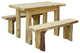 Live Edge Locust Autumnwood Table with 2 Wildwood Benches, Unfinished, 4 Foot
