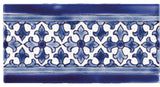 3.94"x7.87" Maya Handpainted Border Blue