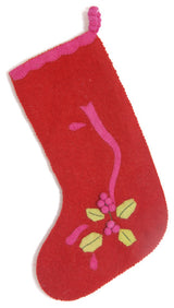 Berries Christmas Stocking in Red