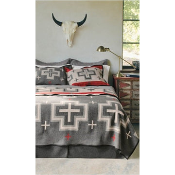 Pendleton San Miguel Blanket, Gray-Cream-Red, King