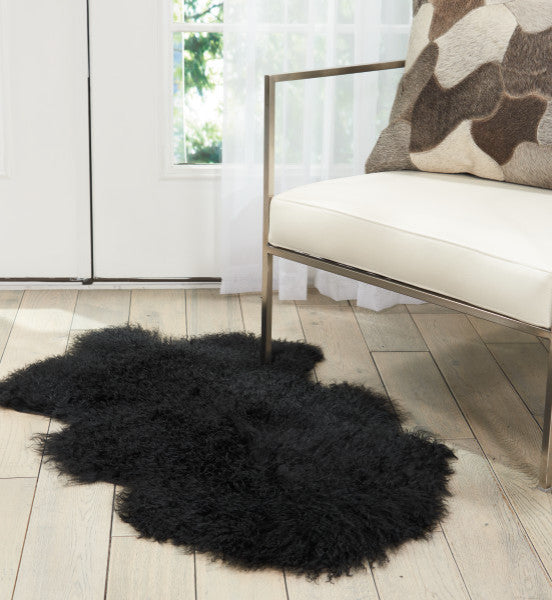 Mina Victory PR130 Throw Rug, Black, 2' x 3'
