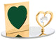 24K Gold Plated Picture Frame With Crystal Studded Heart Figurine