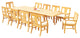 11-Piece Outdoor Teak Dining Set, 117" Extn Rectangle Table, 10 Osbo Arm Chairs