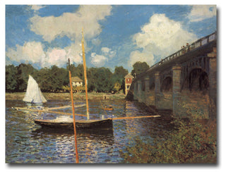 'Bridge at Argenteuil II' Canvas Art by Claude Monet