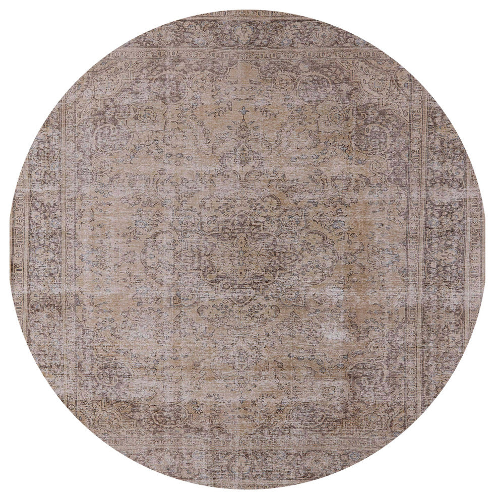 Ahgly Company Indoor Round Mid-Century Modern Area Rugs, 7' Round