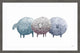 "Trois Mouton" Framed Painting Print, 24"x16"