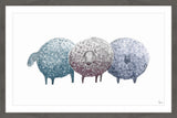 "Trois Mouton" Framed Painting Print, 24"x16"