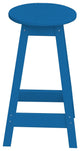 Poly Lumber Bar Stool, Blue, Counter Height, Round