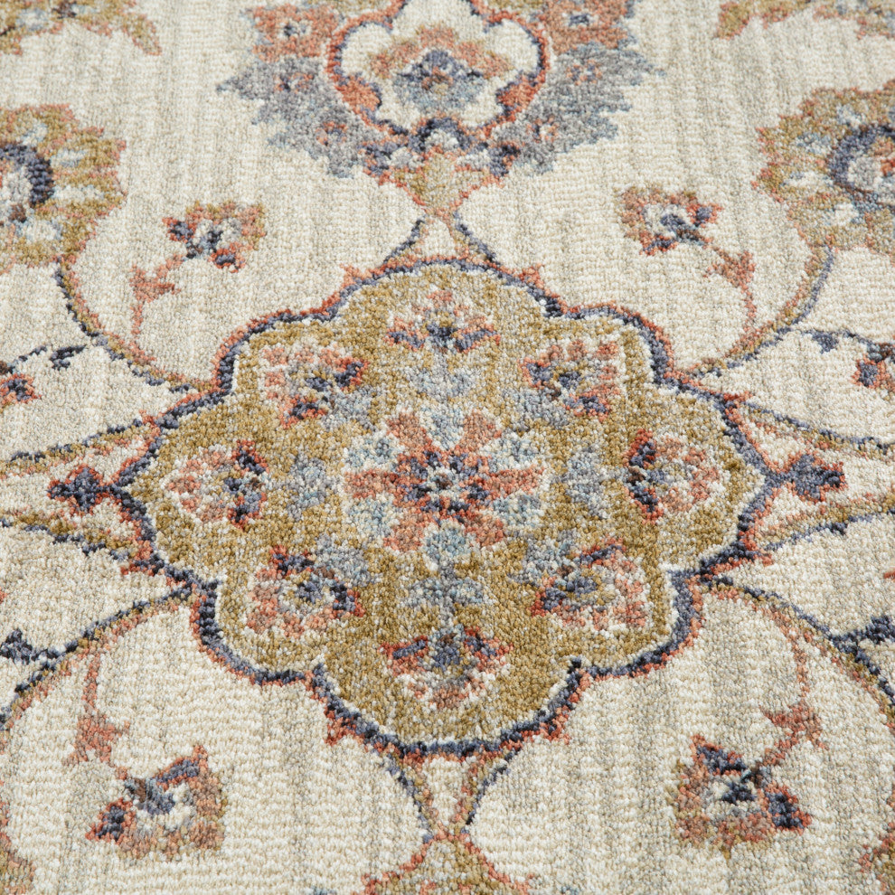 Jordan Bea Power-Loomed Polypropylene Area Rug, Ivory, 5'3"x7'6"