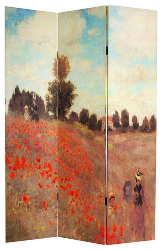 6' Tall Double Sided Works of Monet Canvas Room Divider