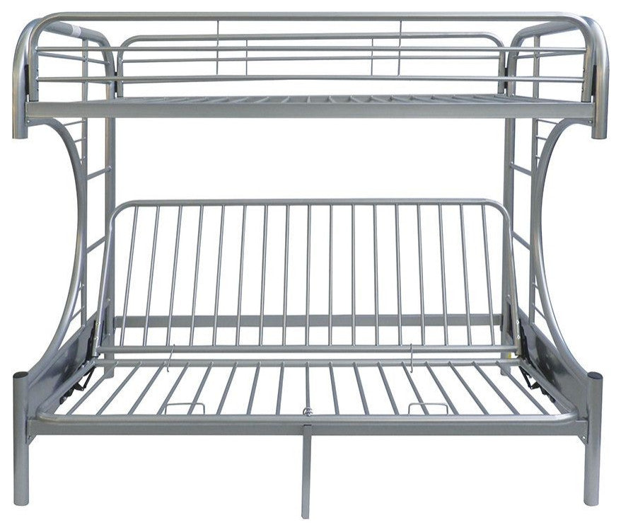Silver Twin XL Over Queen Futon Bunk Bed