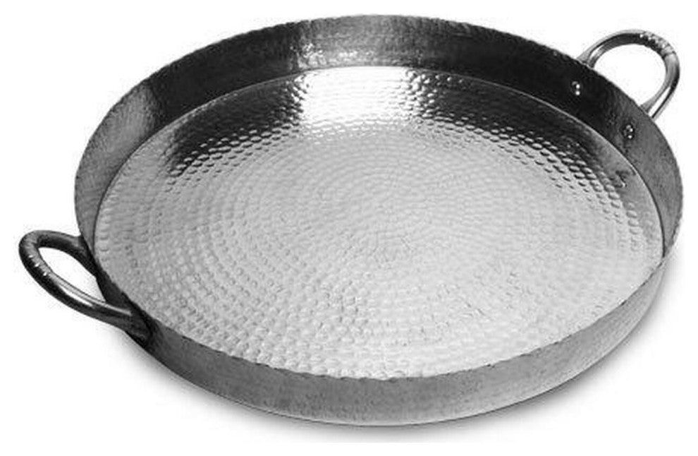 Hammered Round Scallop Serving Tray