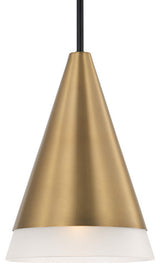Capital Lighting 351911 Avant 10"W Mini Pendant - Aged Brass / Black